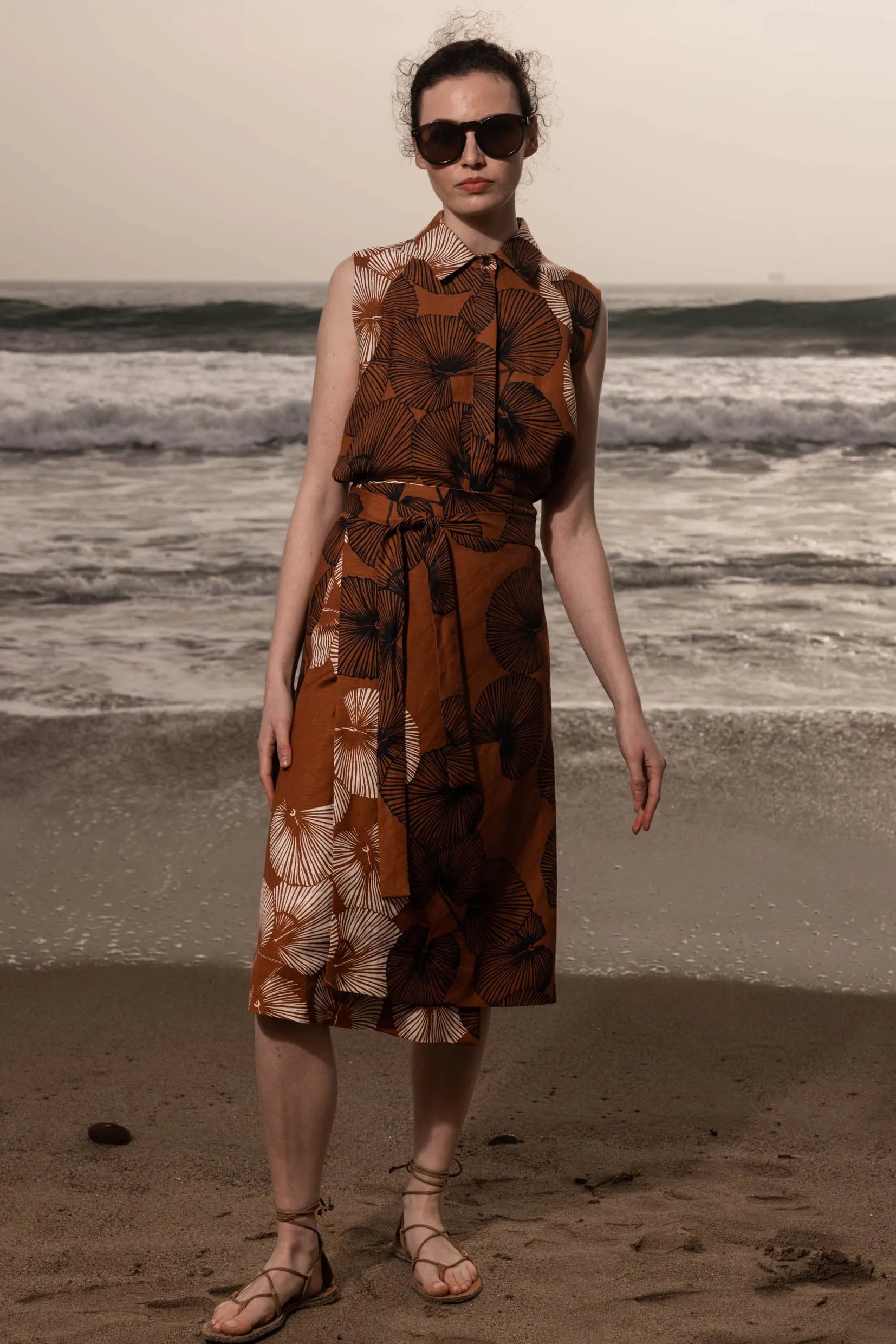 Henri Skirt - Chalked Palm - Heidi Merrick