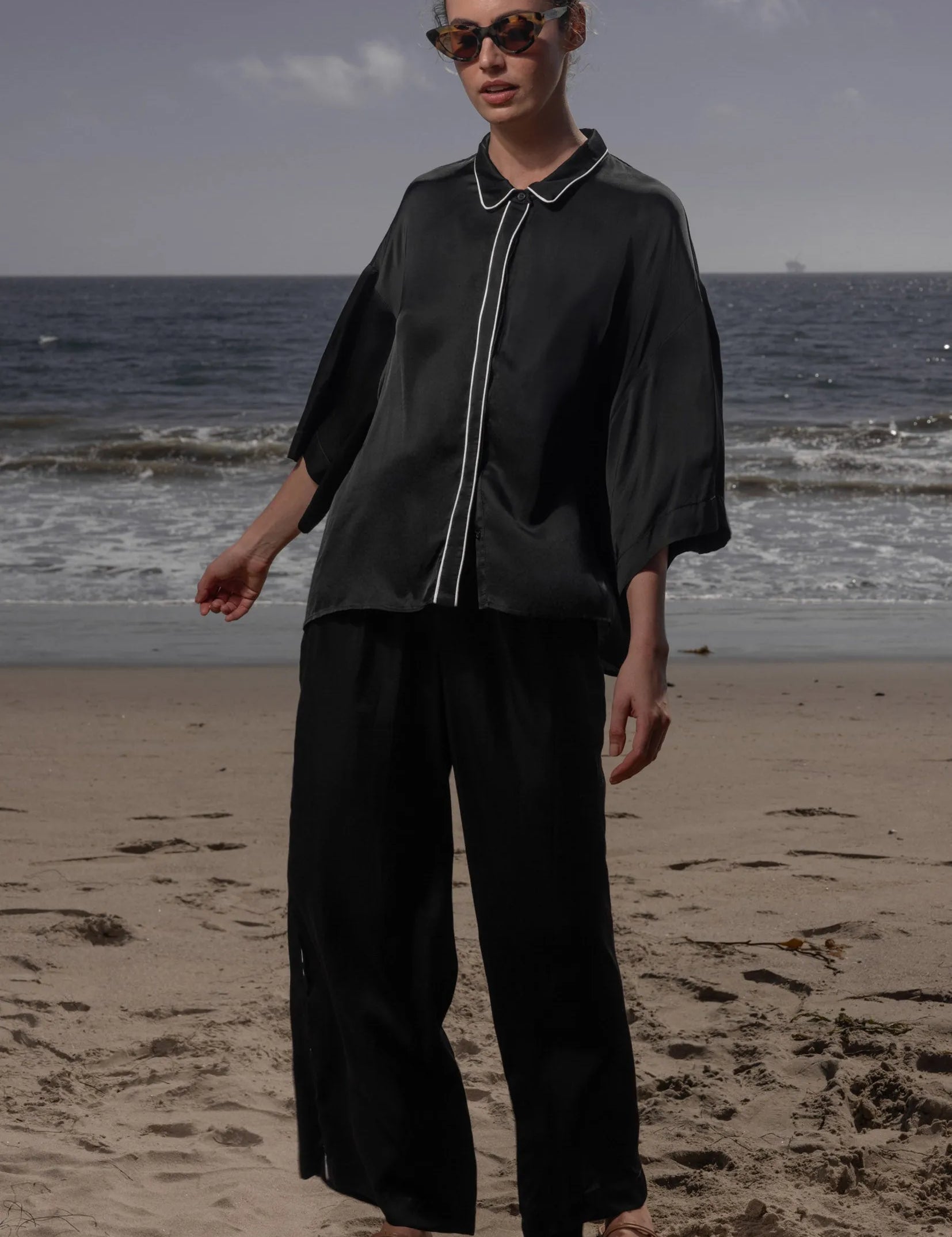 Evening Out PJ Pant - Noir - Heidi Merrick