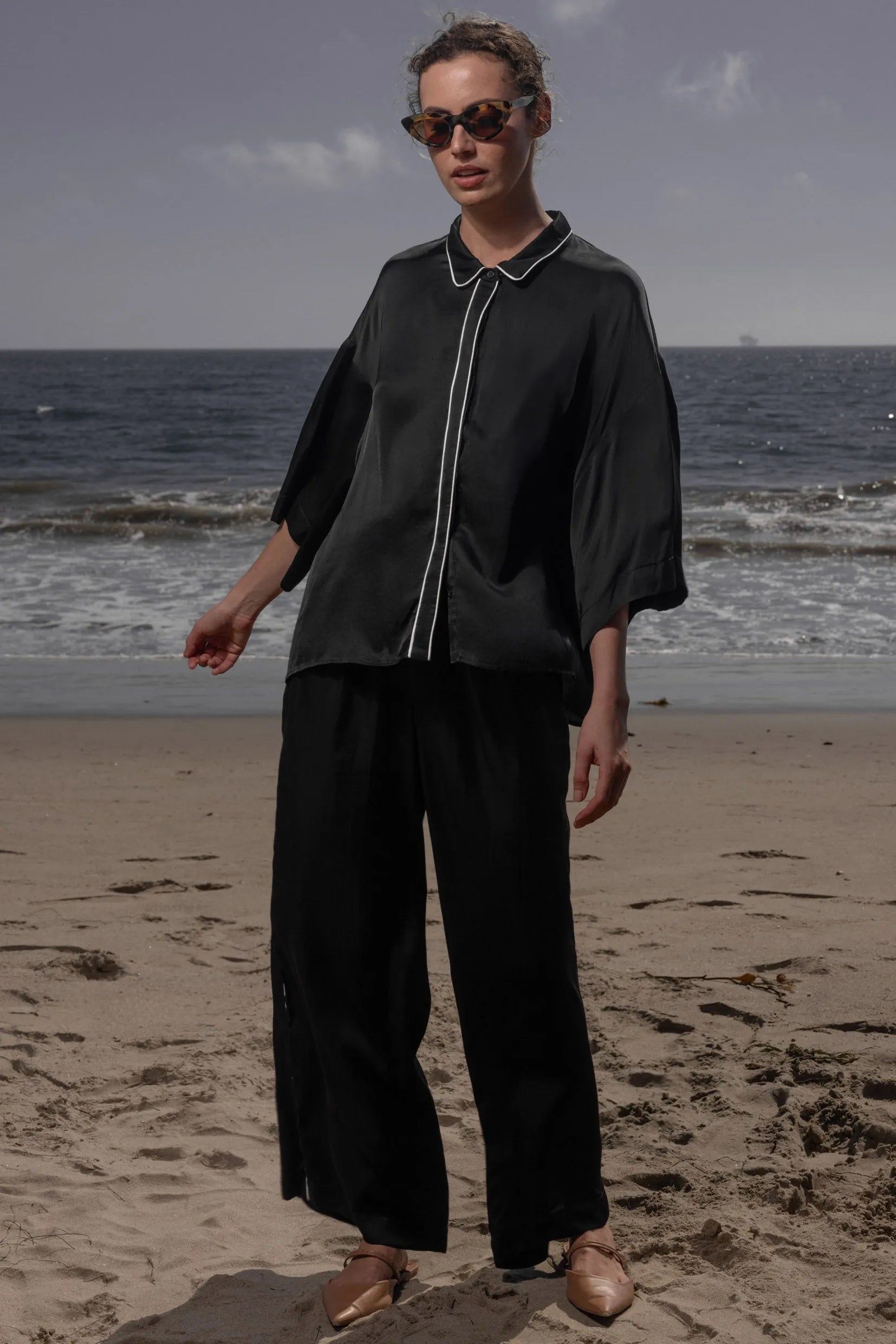 Evening Out PJ Pant - Noir - Heidi Merrick