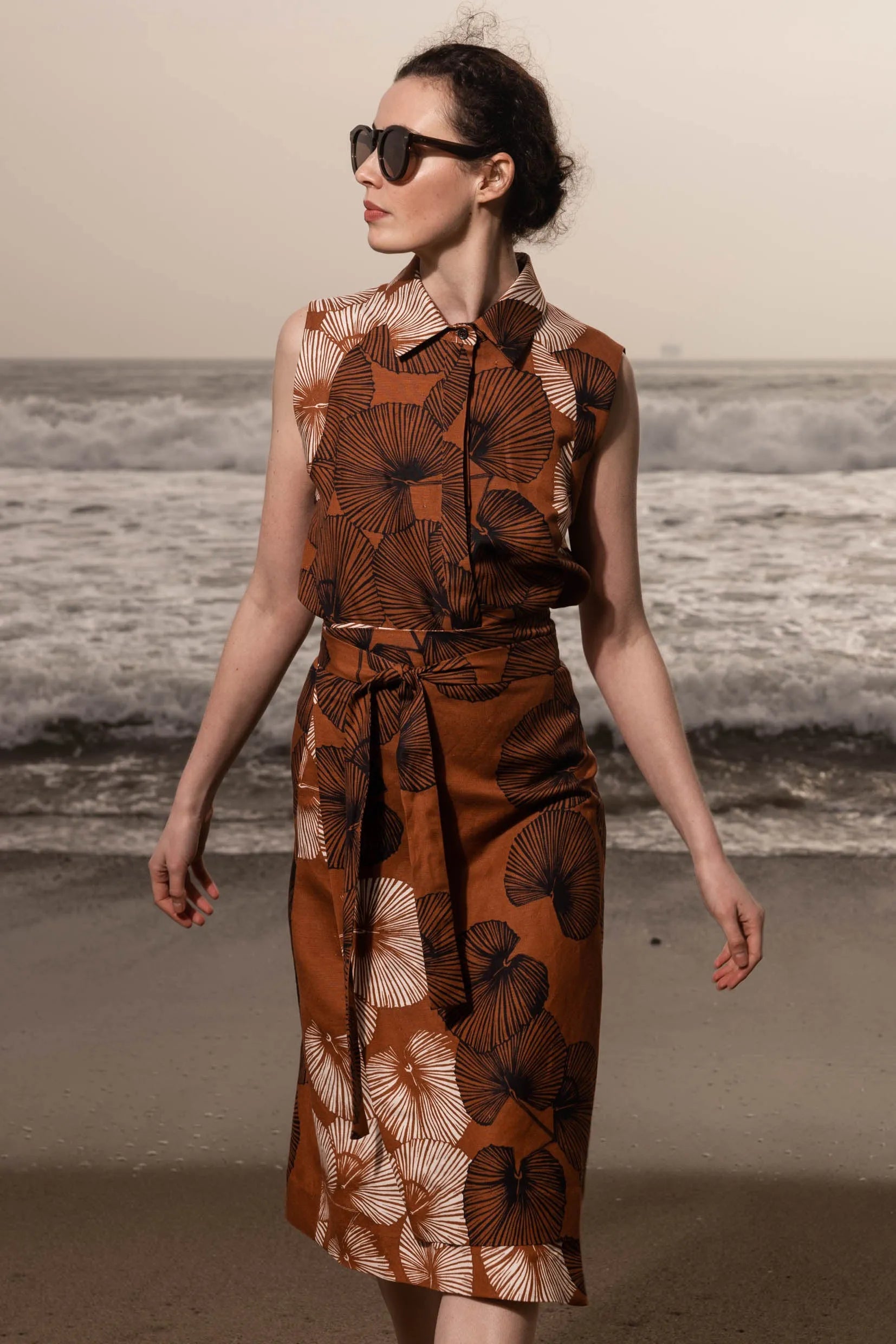 Henri Skirt - Chalked Palm - Heidi Merrick