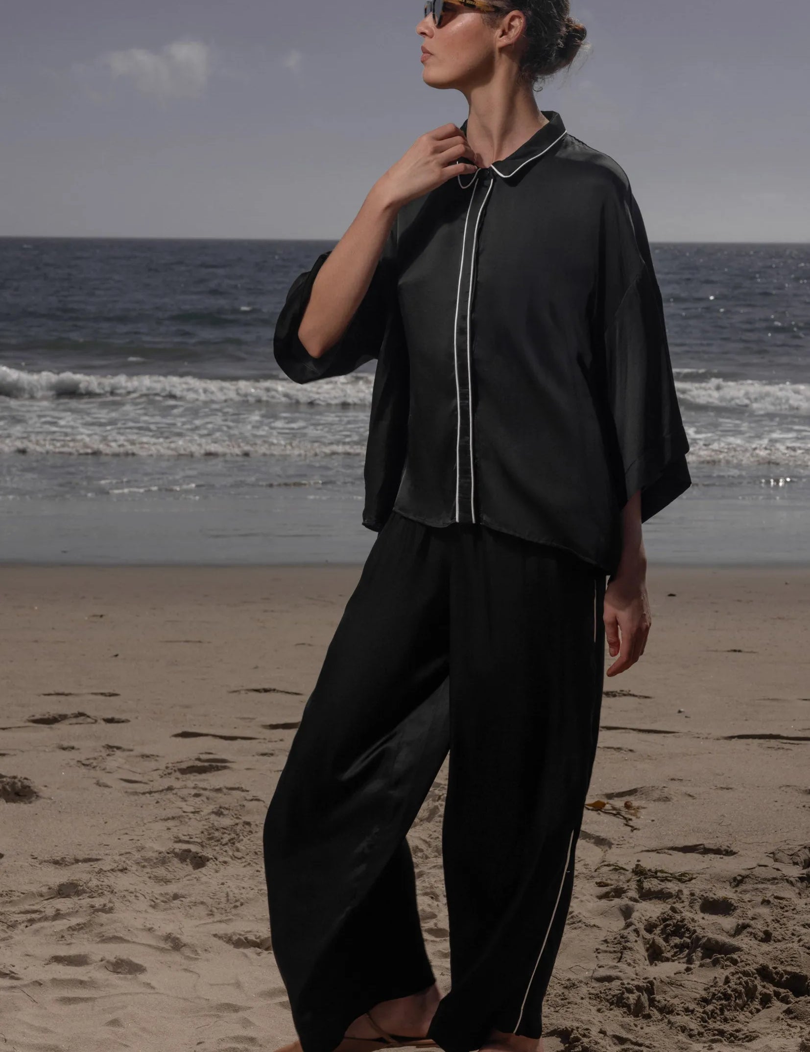 Evening Out PJ Pant - Noir - Heidi Merrick