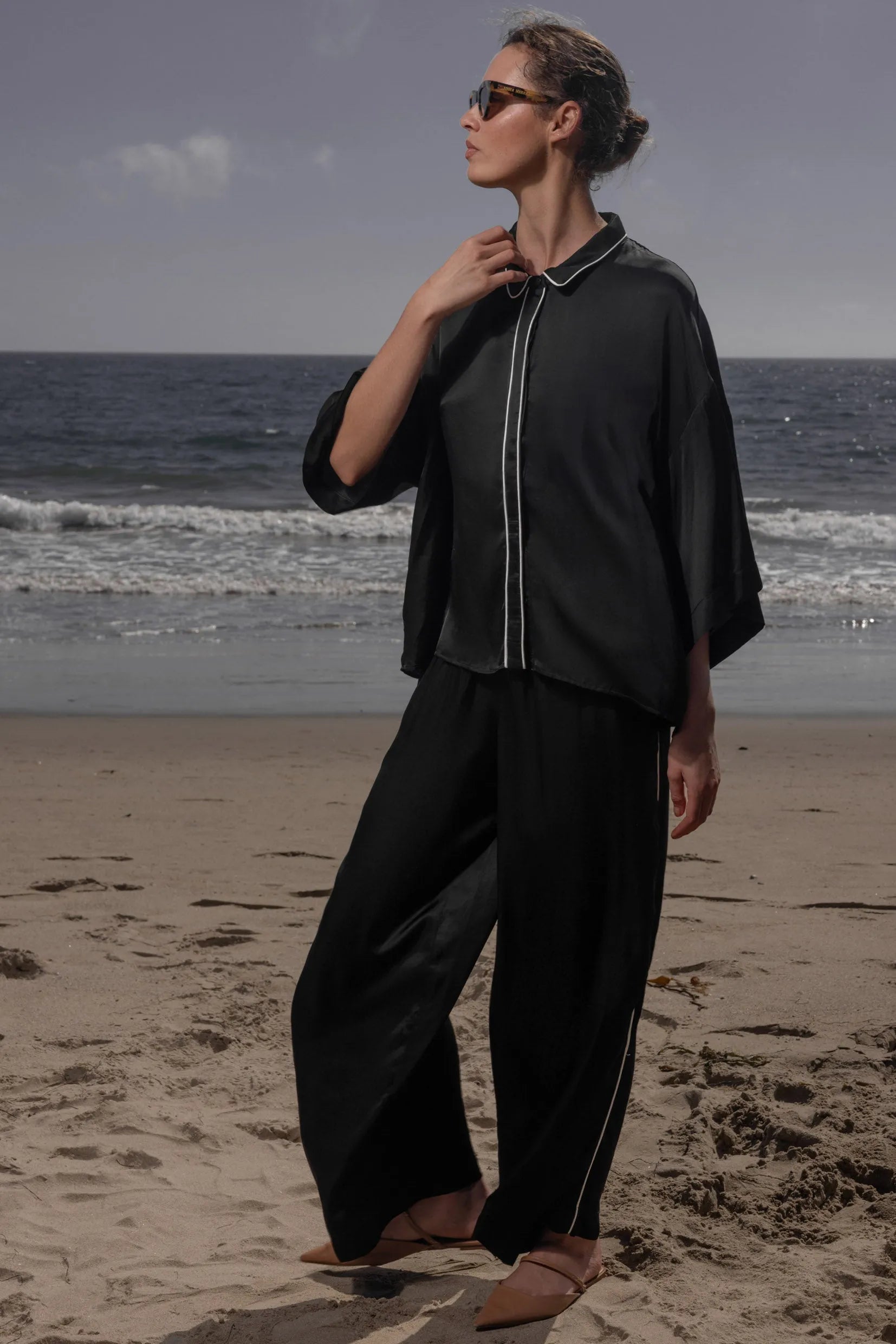 Evening Out PJ Pant - Noir - Heidi Merrick