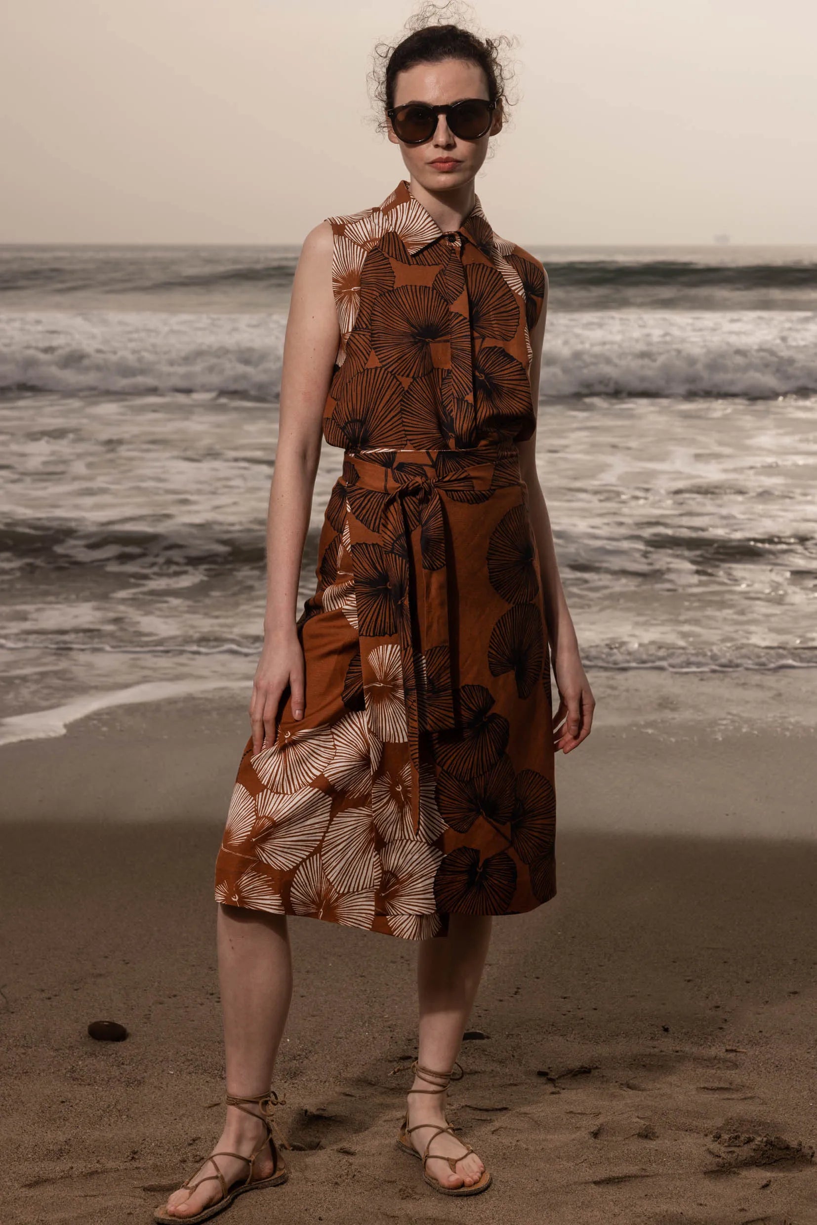 Henri Skirt - Chalked Palm - Heidi Merrick