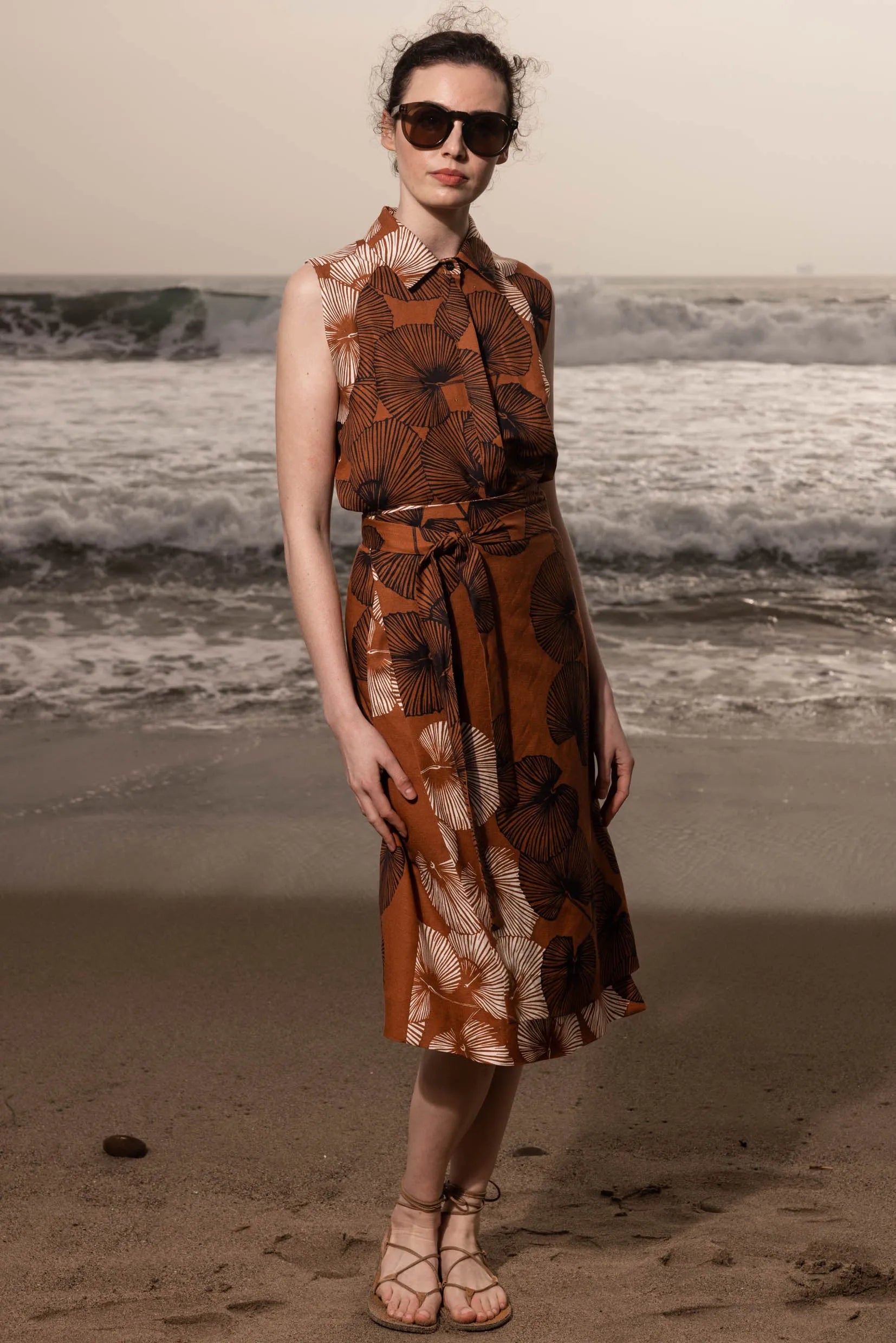 Henri Skirt - Chalked Palm - Heidi Merrick