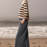 MARITIME TURTLENECK - SAND STRIPE - Heidi Merrick