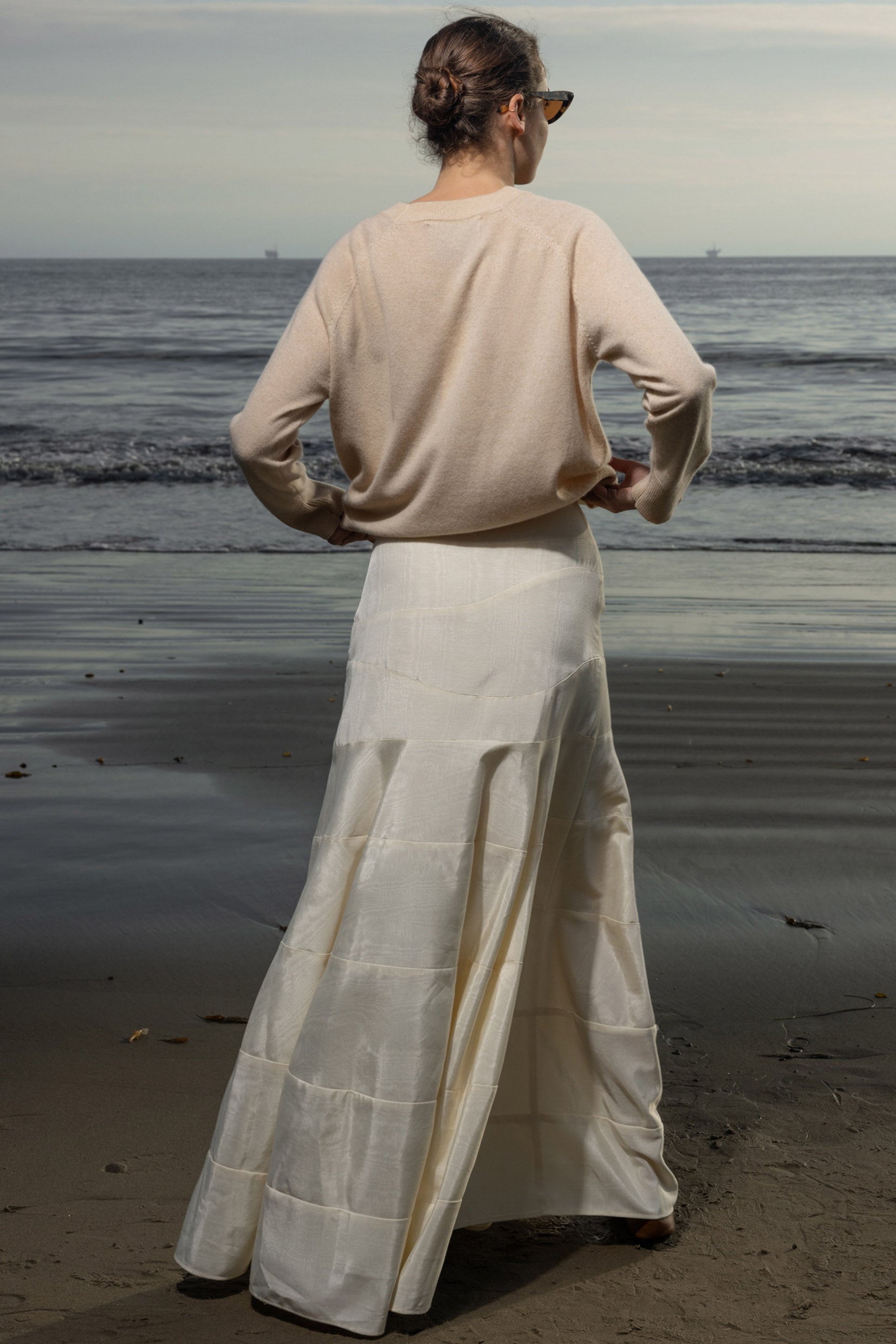 Gale Skirt - Champagne Moire - Heidi Merrick