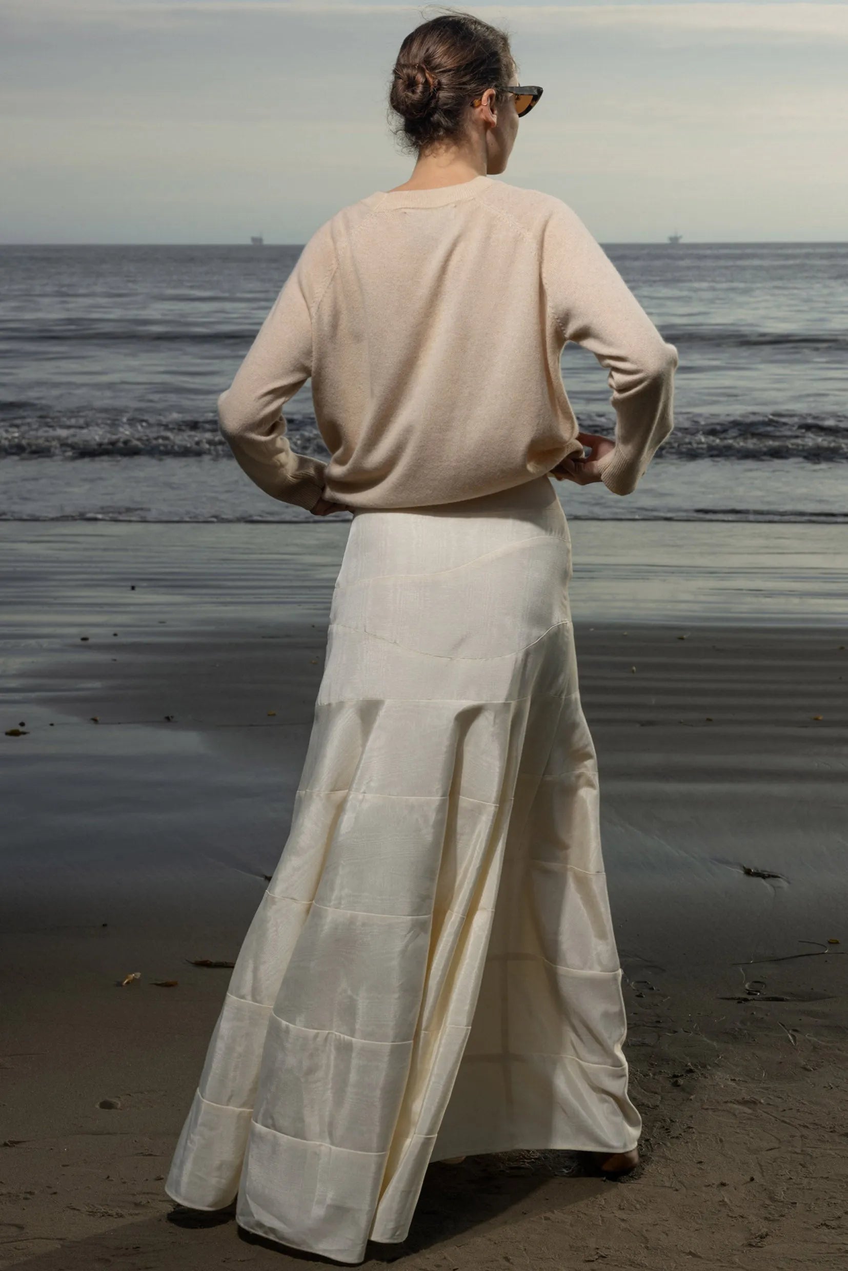 Gale Skirt - Champagne Moire - Heidi Merrick