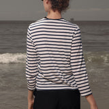 SRF LA Drake Tee - White & Blue Stripes