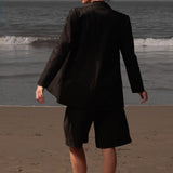 Rodeo Shorts - Black Linen