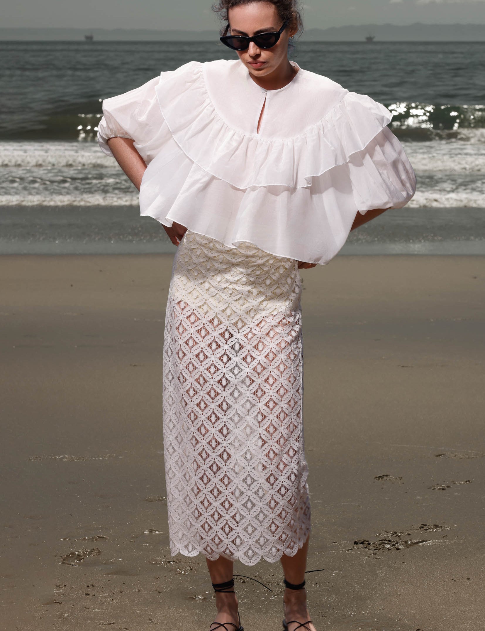 Moon Top - White - Heidi Merrick