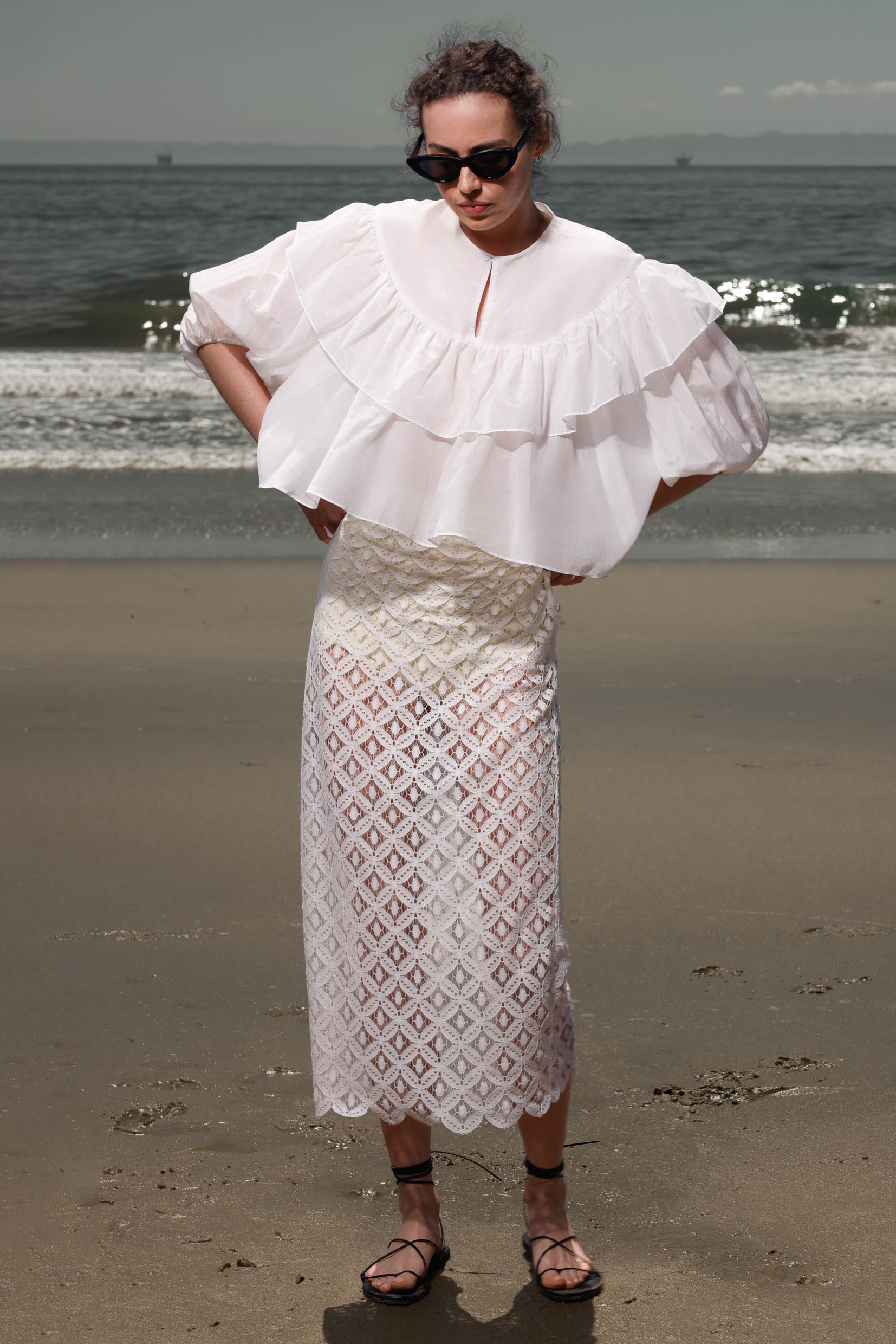 Moon Top - White - Heidi Merrick