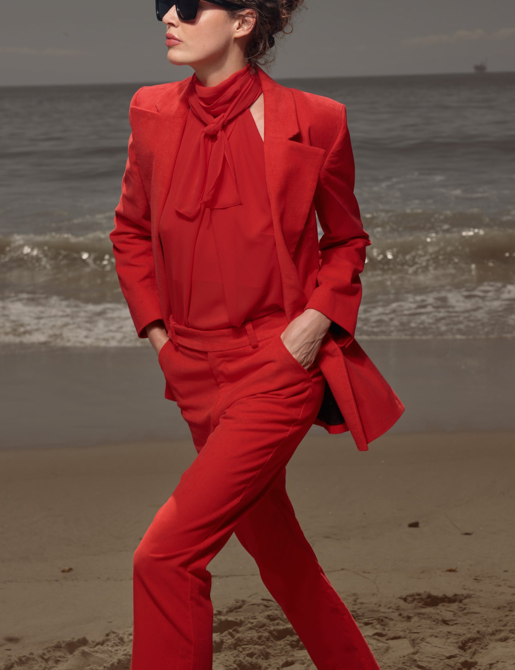 Serge Pant - Vermilion Corduroy