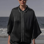 Evening Out PJ Top - Noir - Heidi Merrick