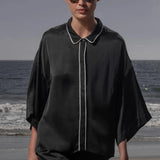 Evening Out PJ Top - Noir - Heidi Merrick