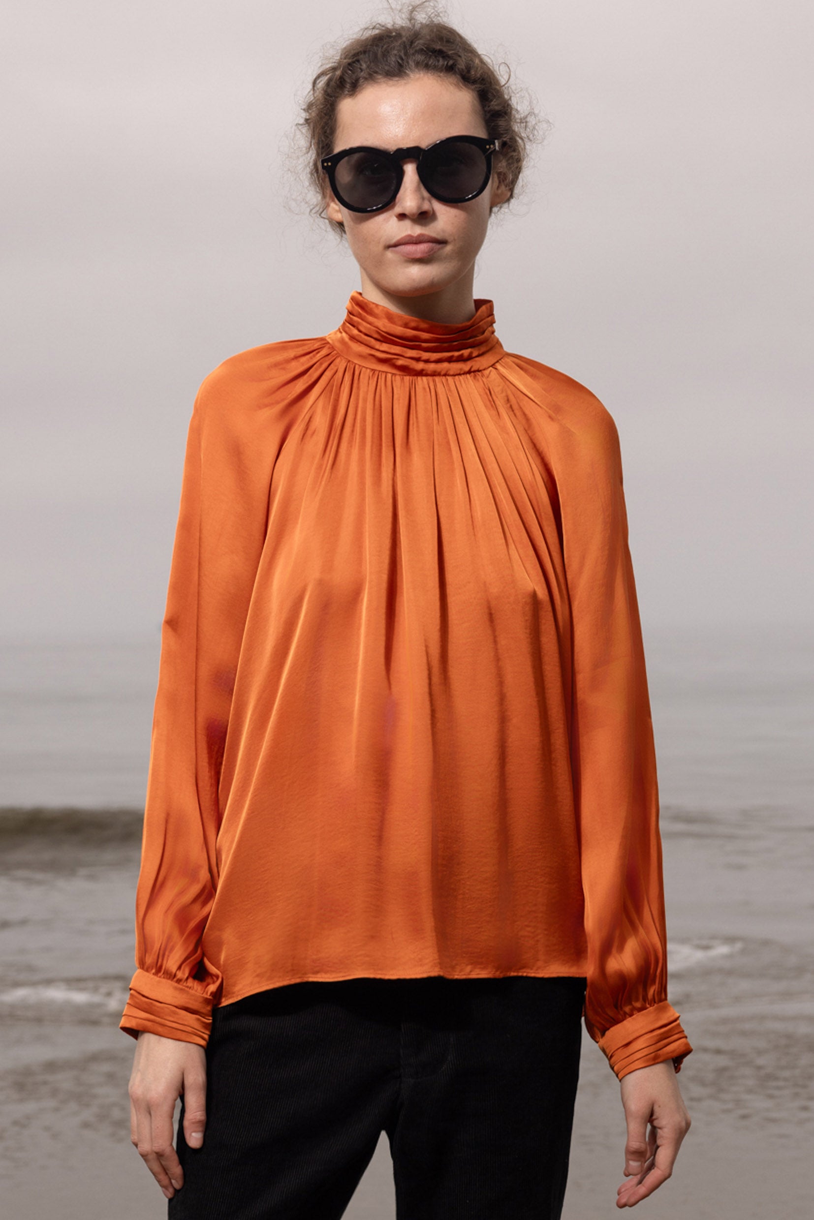 Letter Blouse - Flame - Heidi Merrick