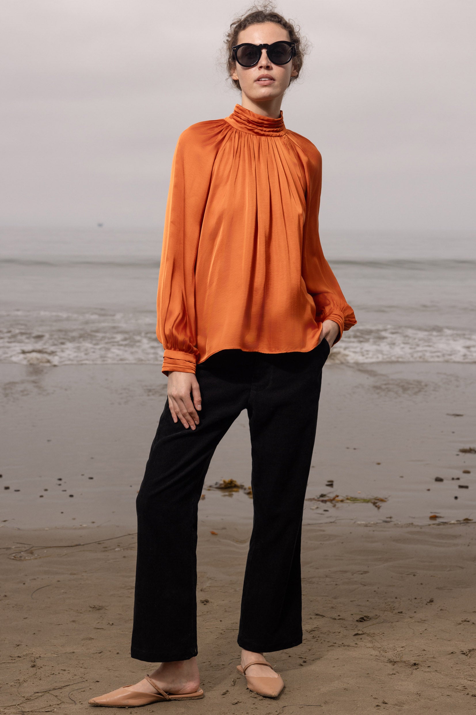 Letter Blouse - Flame - Heidi Merrick