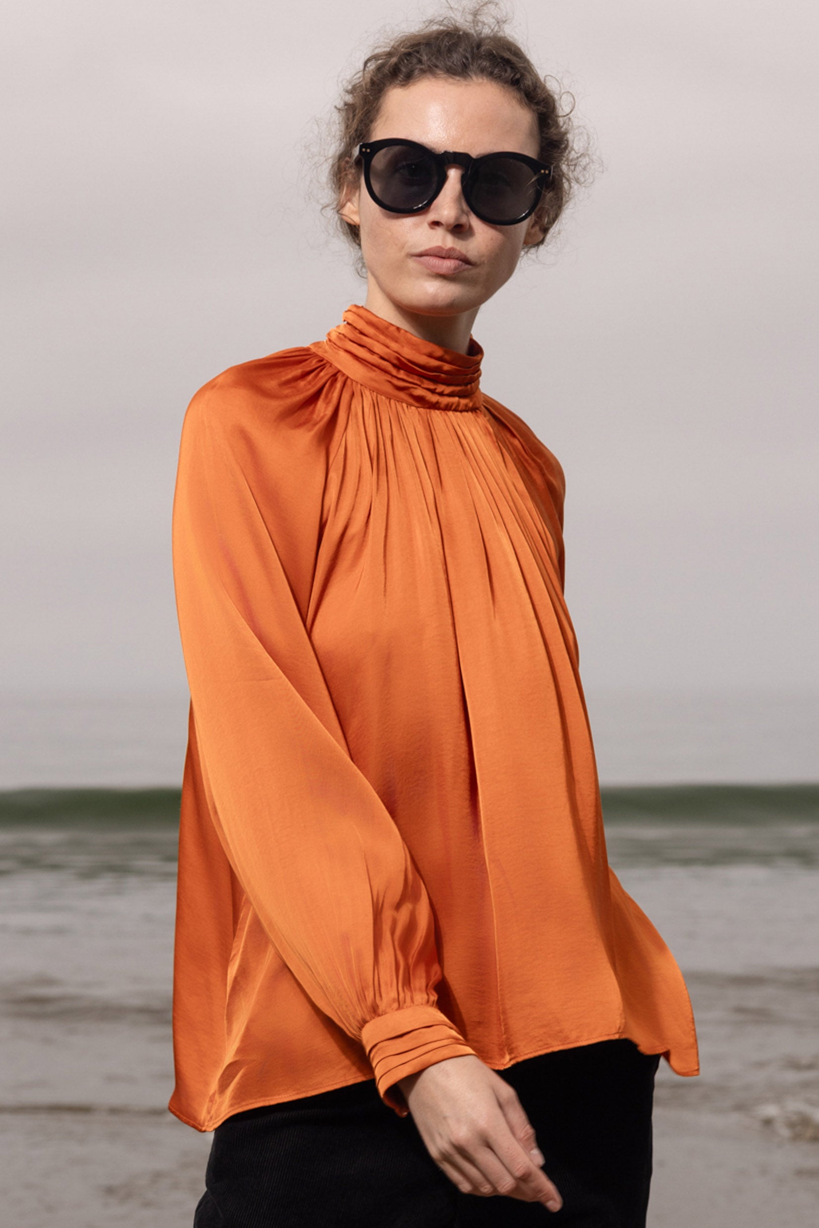 Letter Blouse - Flame - Heidi Merrick