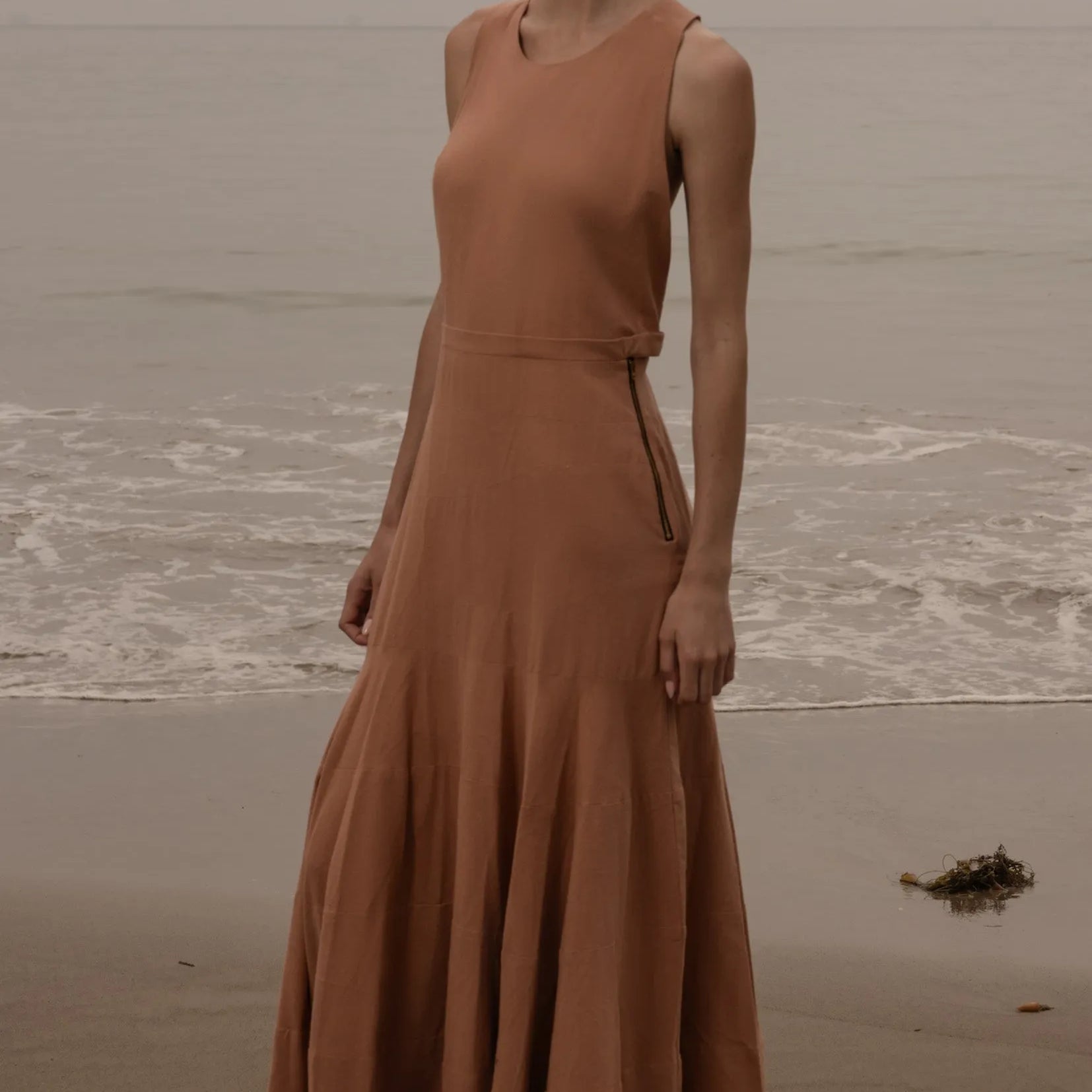 Windsor Gown - Blush Silk Noil - Heidi Merrick