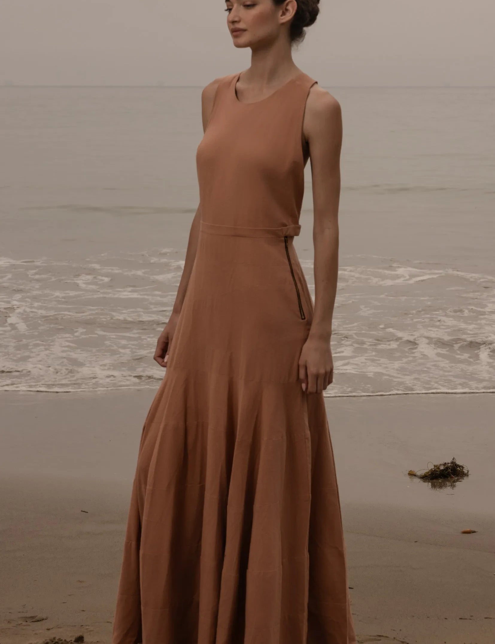 Windsor Gown - Blush Silk Noil - Heidi Merrick