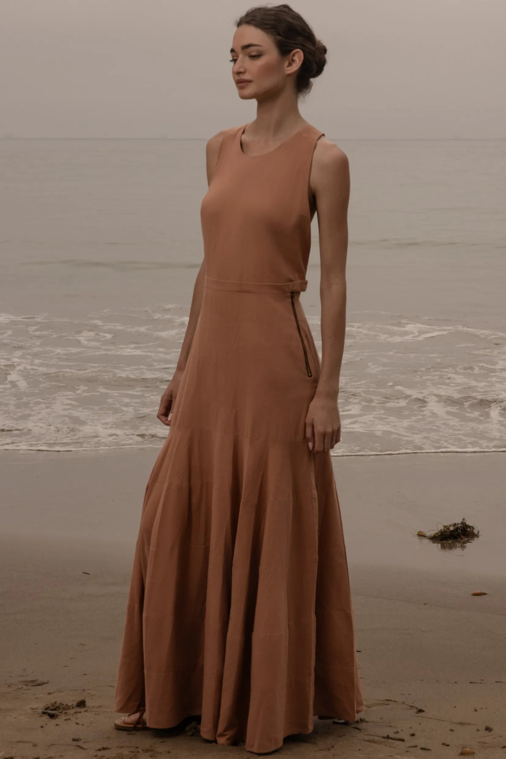 Windsor Gown - Blush Silk Noil - Heidi Merrick