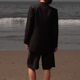 Rodeo Shorts - Black Linen