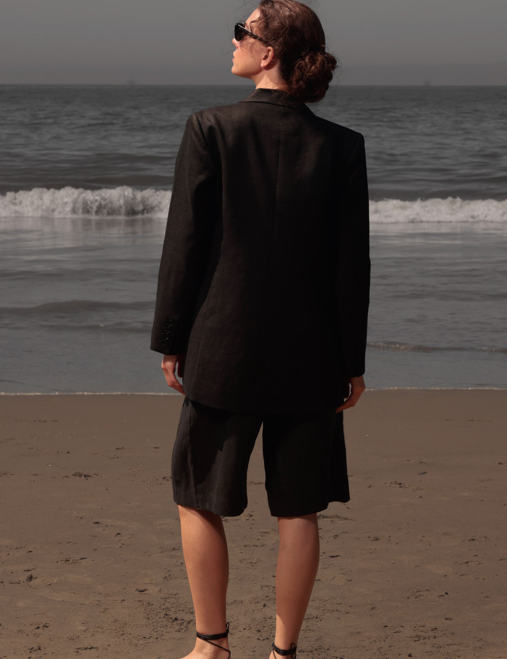 Rodeo Shorts - Black Linen