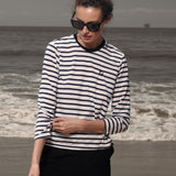 SRF LA Drake Tee - White & Blue Stripes