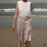Chaplin Pant - Cream Ticking Stripe - Heidi Merrick
