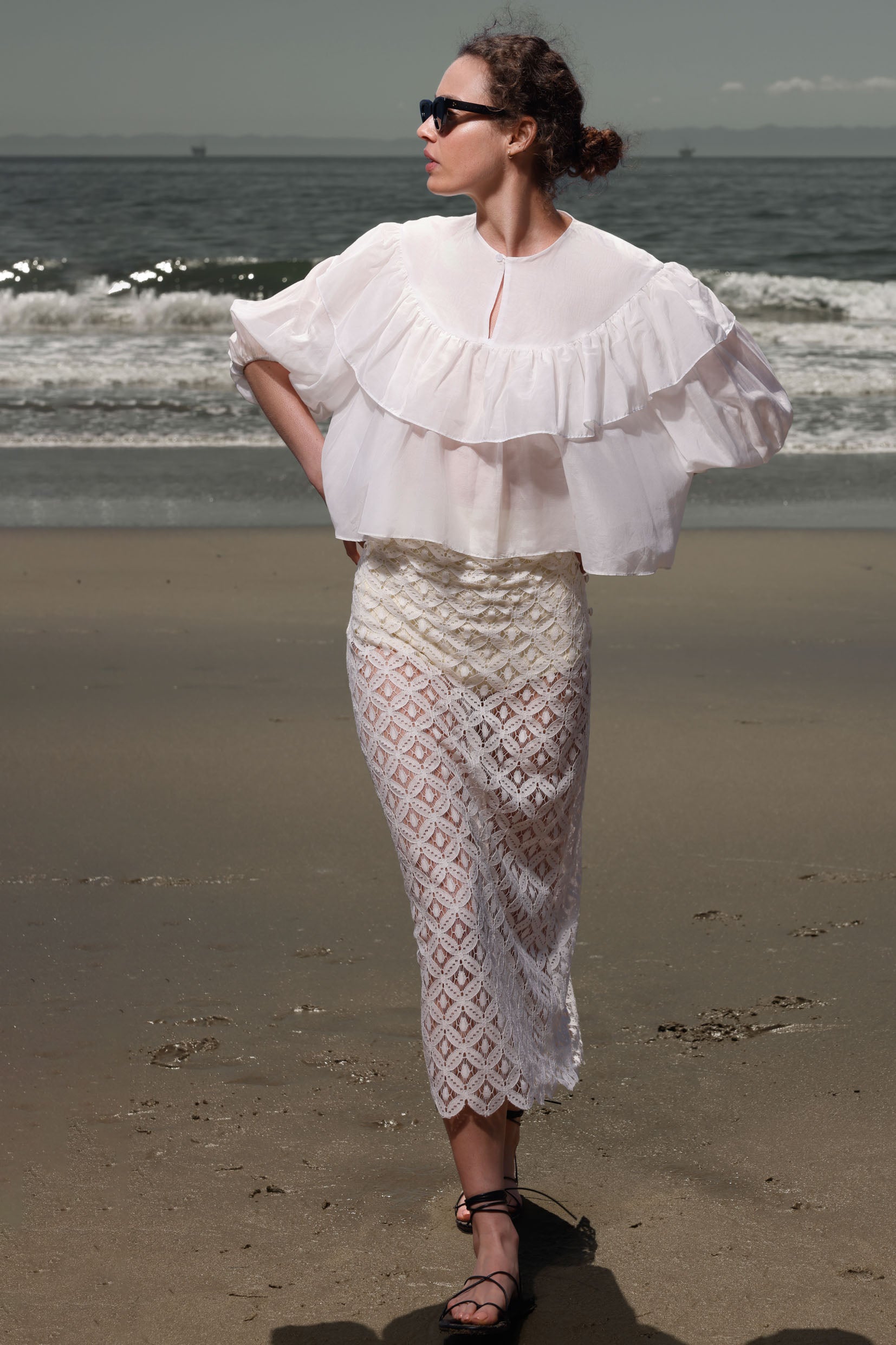 Moon Top - White - Heidi Merrick