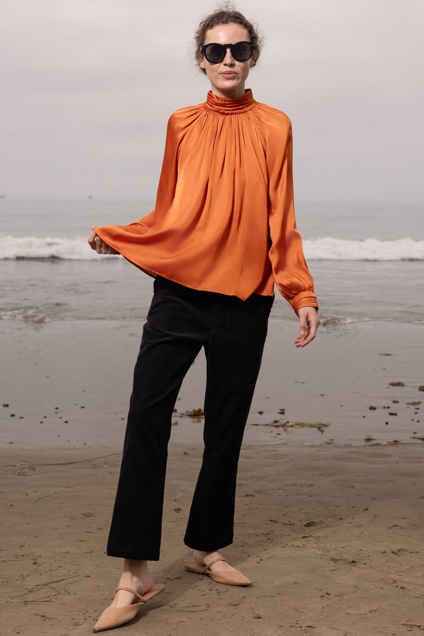 Letter Blouse - Flame - Heidi Merrick