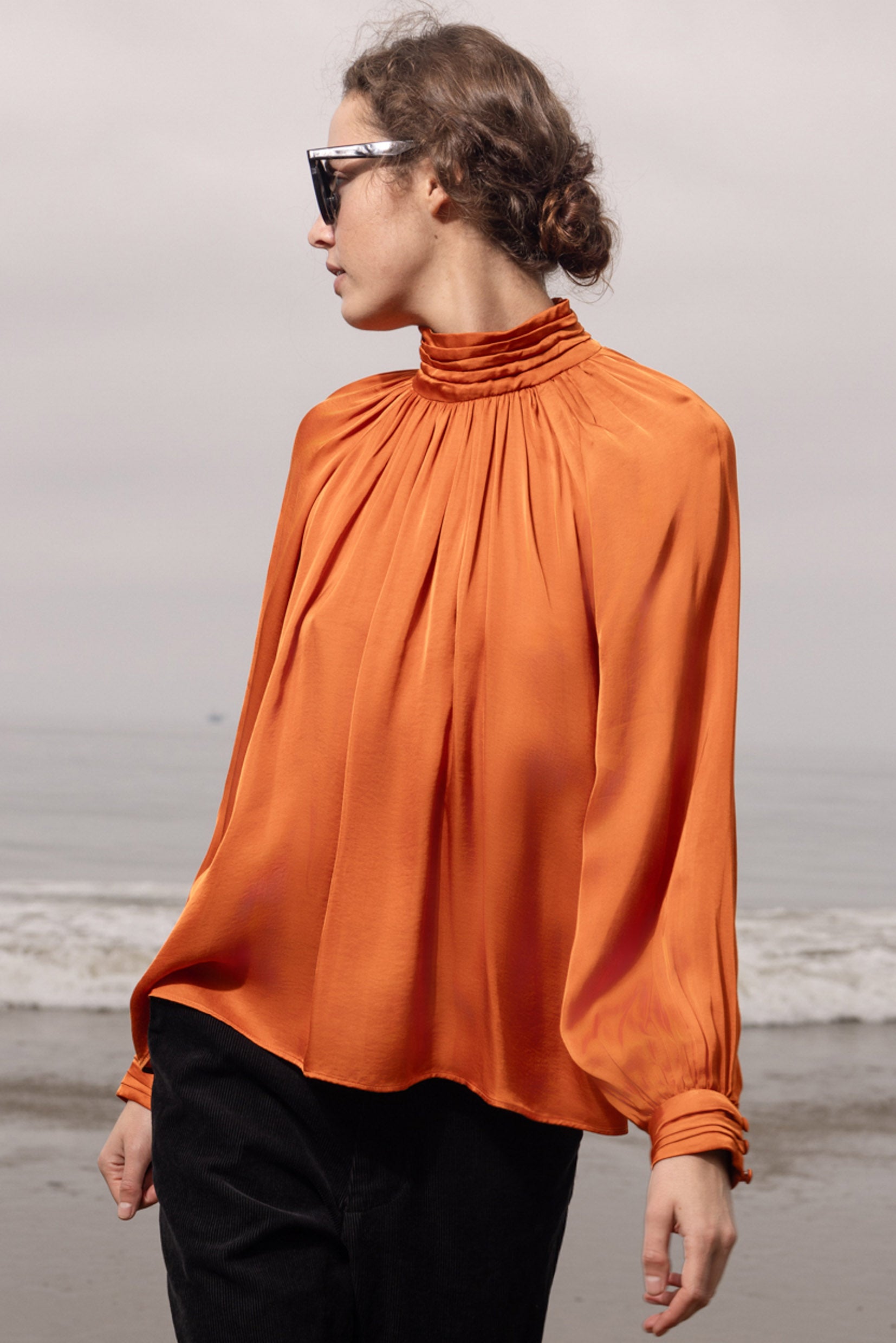 Letter Blouse - Flame - Heidi Merrick