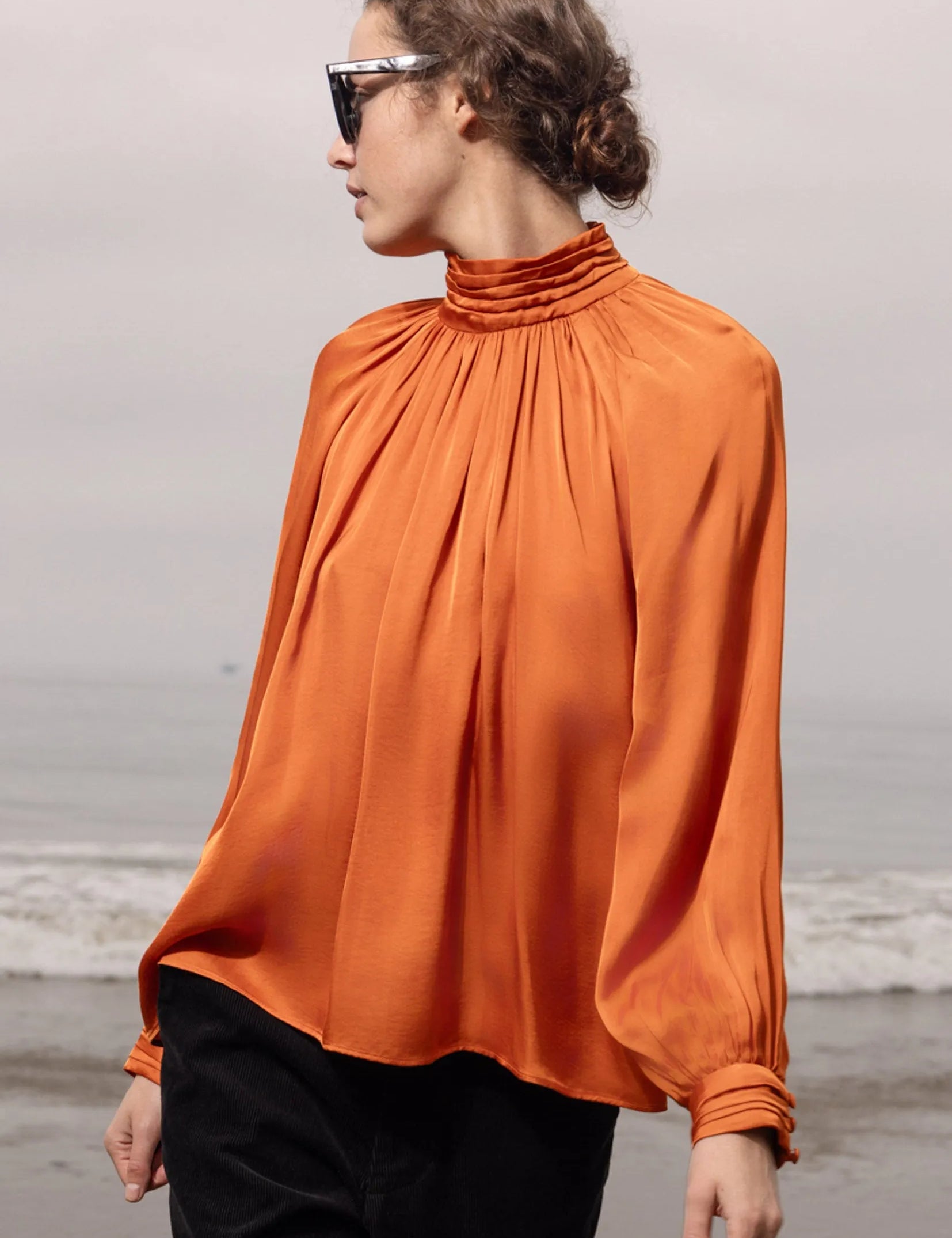 Letter Blouse - Flame - Heidi Merrick