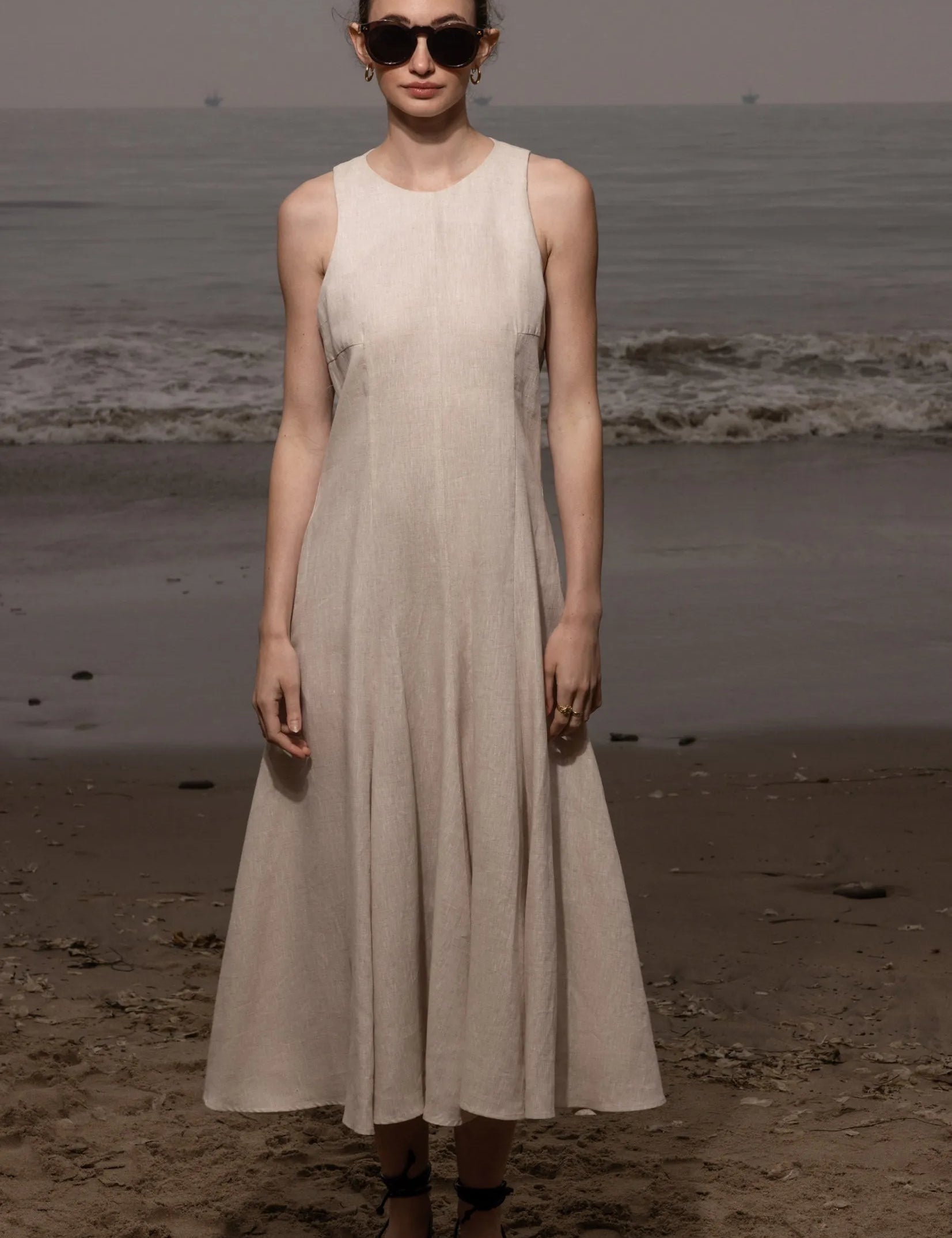 Lila Dress - Natural Linen - Heidi Merrick