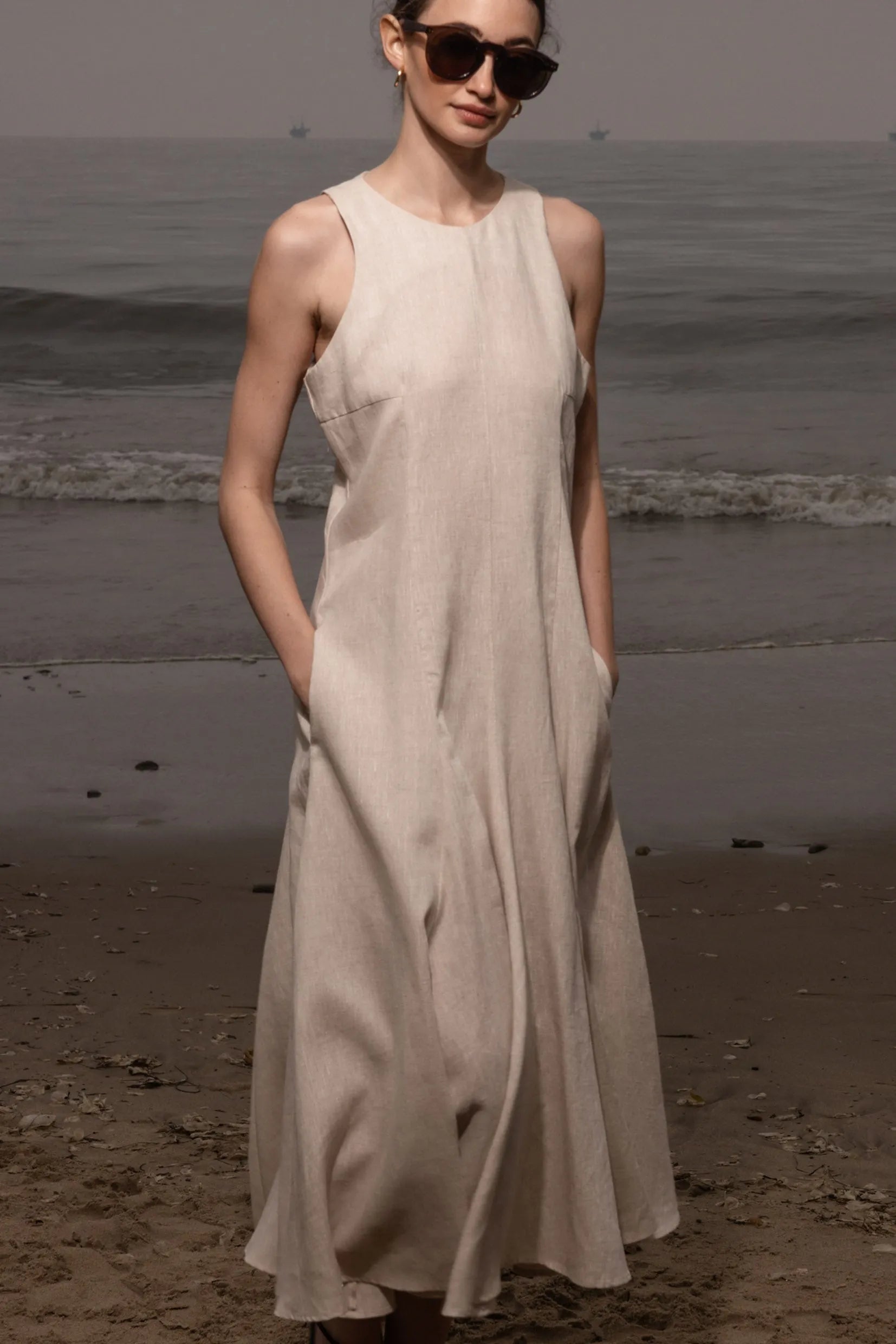 Lila Dress - Natural Linen - Heidi Merrick