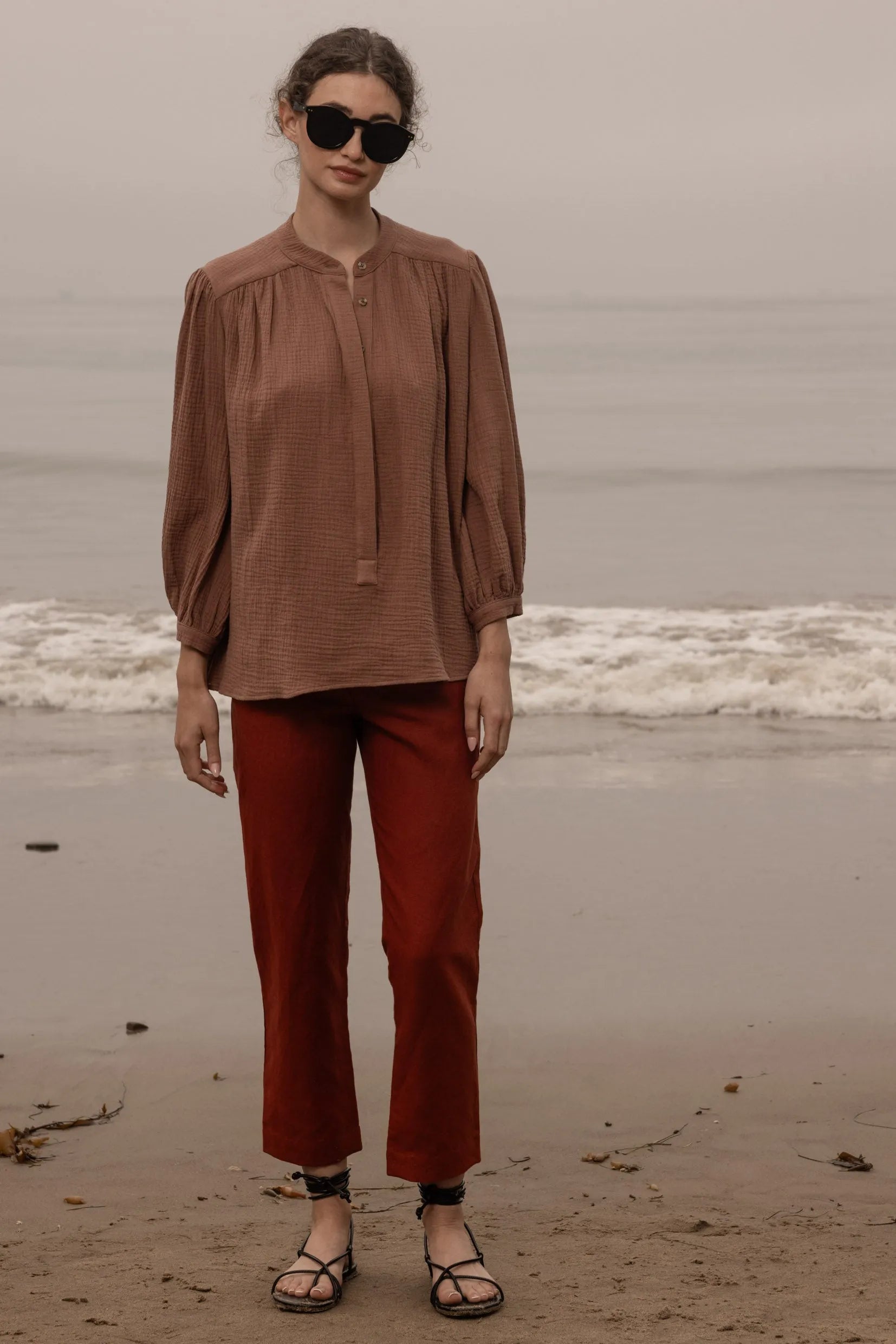 Marish Top - Sable Gauze - Heidi Merrick