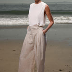 Chaplin Pant - Cream Ticking Stripe - Heidi Merrick