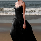 Garden Dress - Black Linen