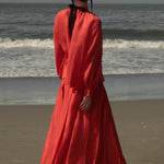 Verse Top - Vermilion Tissue Linen - Heidi Merrick