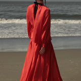 Verse Top - Vermilion Tissue Linen - Heidi Merrick