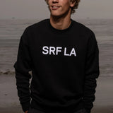 SRF LA Unisex Crewneck - White on Black - Heidi Merrick