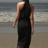 Geometry Skirt - Black Silk Noil