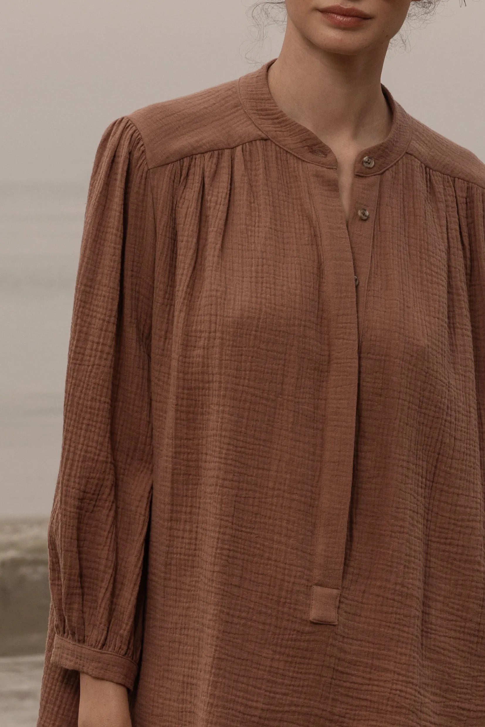 Marish Top - Sable Gauze - Heidi Merrick