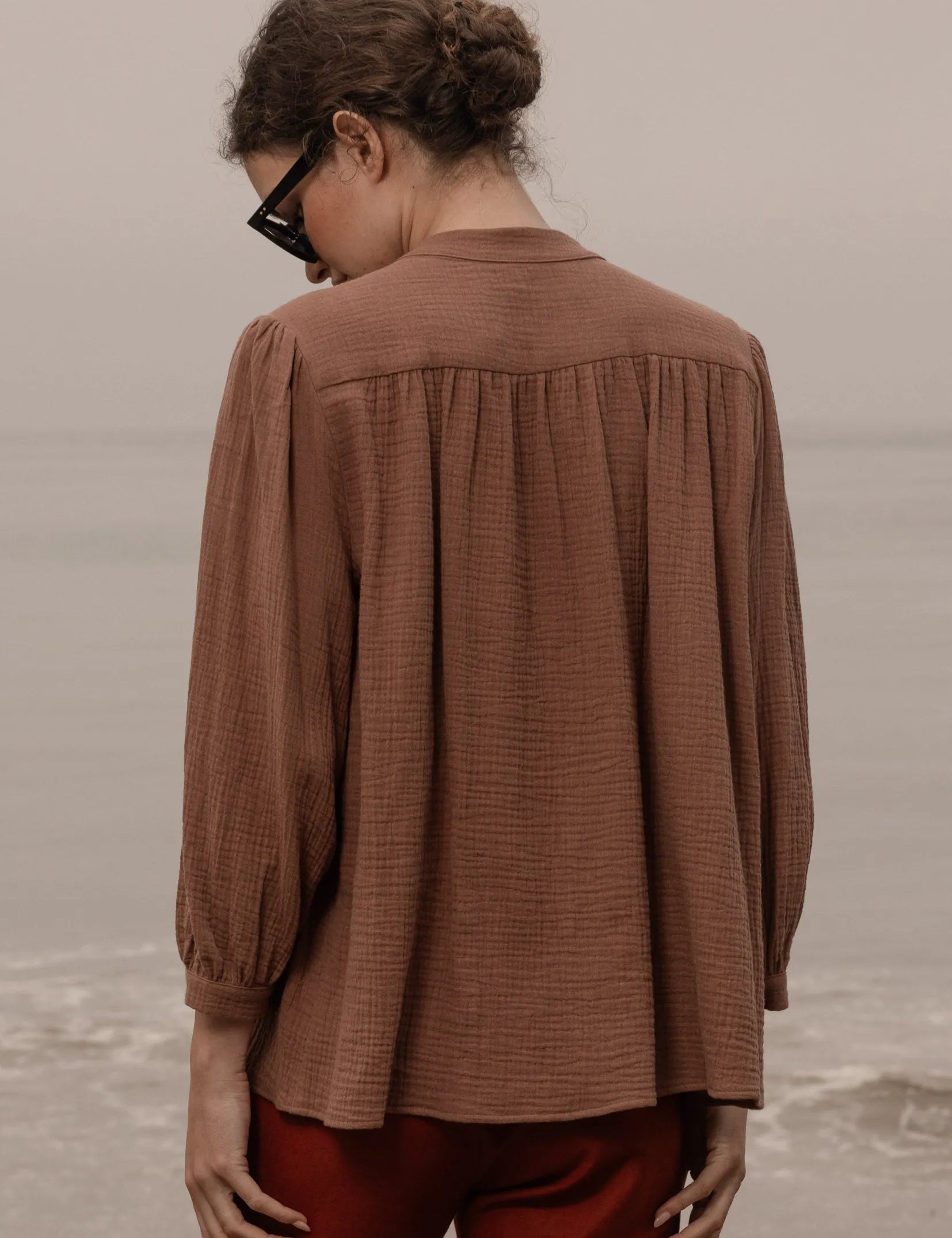 Marish Top - Sable Gauze - Heidi Merrick