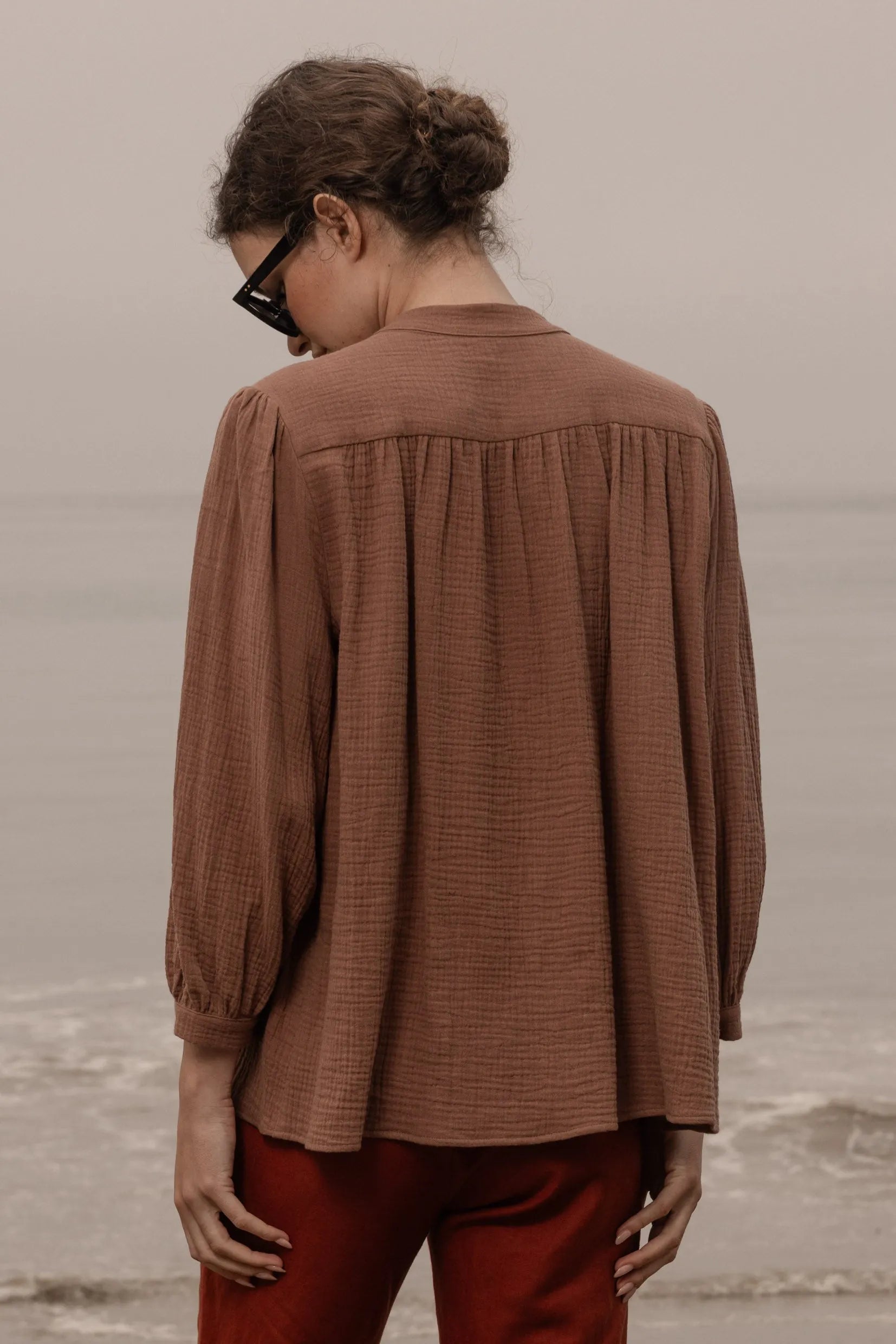Marish Top - Sable Gauze - Heidi Merrick