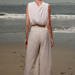 Chaplin Pant - Cream Ticking Stripe - Heidi Merrick