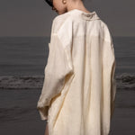 JJ Shirt - Ivory Tissue Linen - Heidi Merrick