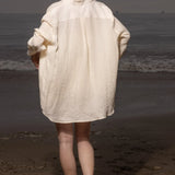 JJ Shirt - Ivory Tissue Linen - Heidi Merrick