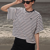 SRF LA Sailor Tee - White & Blue Stripes