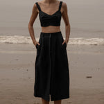 Calvi Top - Noir Silk & Hemp - Heidi Merrick