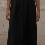 Camille Skirt - Noir Silk & Hemp - Heidi Merrick